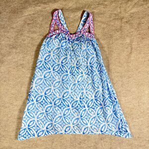Hatley Blue Mandela Print Dress Girls 2 NEW Strappy A Line Sundress Summer